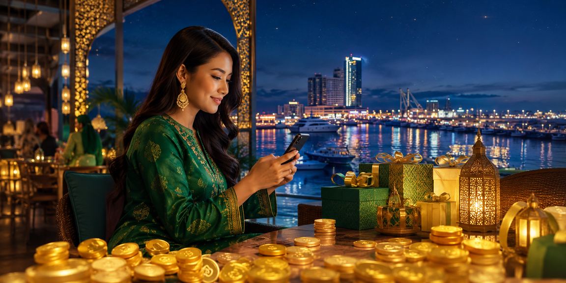 Pemain Malaysia log masuk ke platform 535 melalui telefon mudah alih semasa perayaan Hari Raya