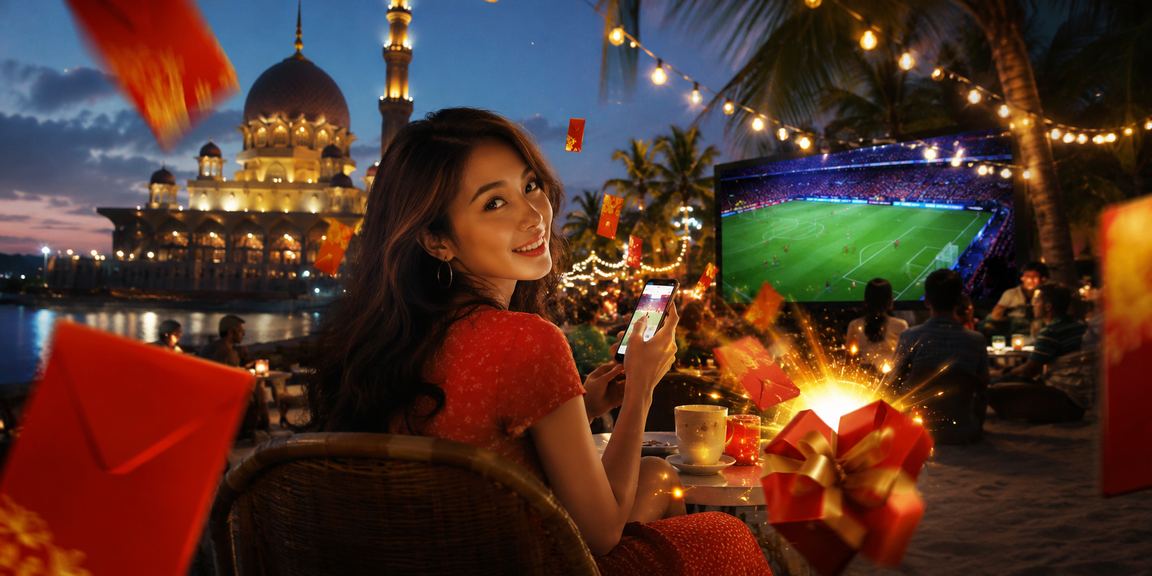 Penggemar bola sepak menonton dan bertaruh secara dalam talian di Putrajaya Malaysia